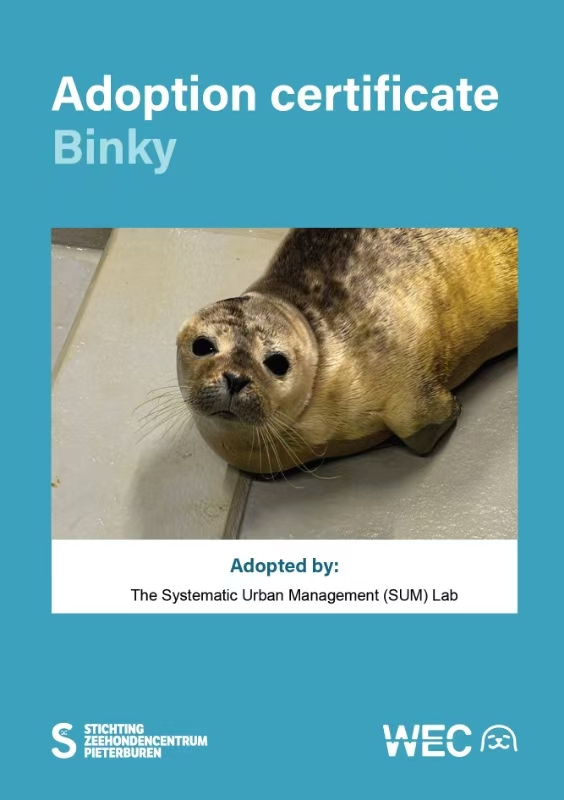 Binky the seal adopted by SUM Lab